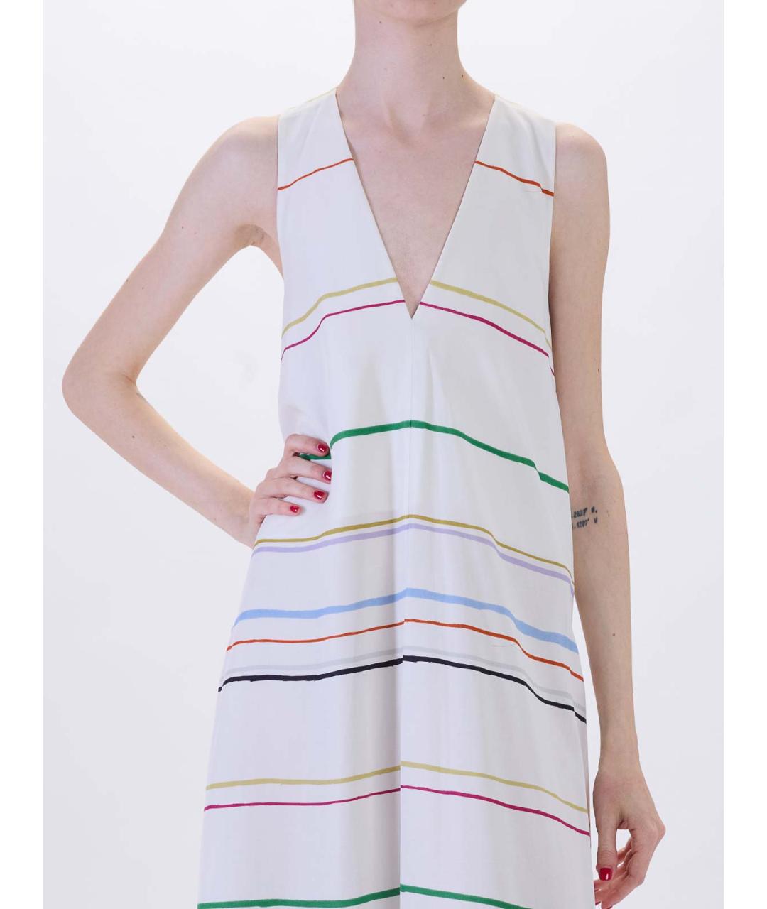 PAUL SMITH Мульти льняное повседневное платье, фото 6