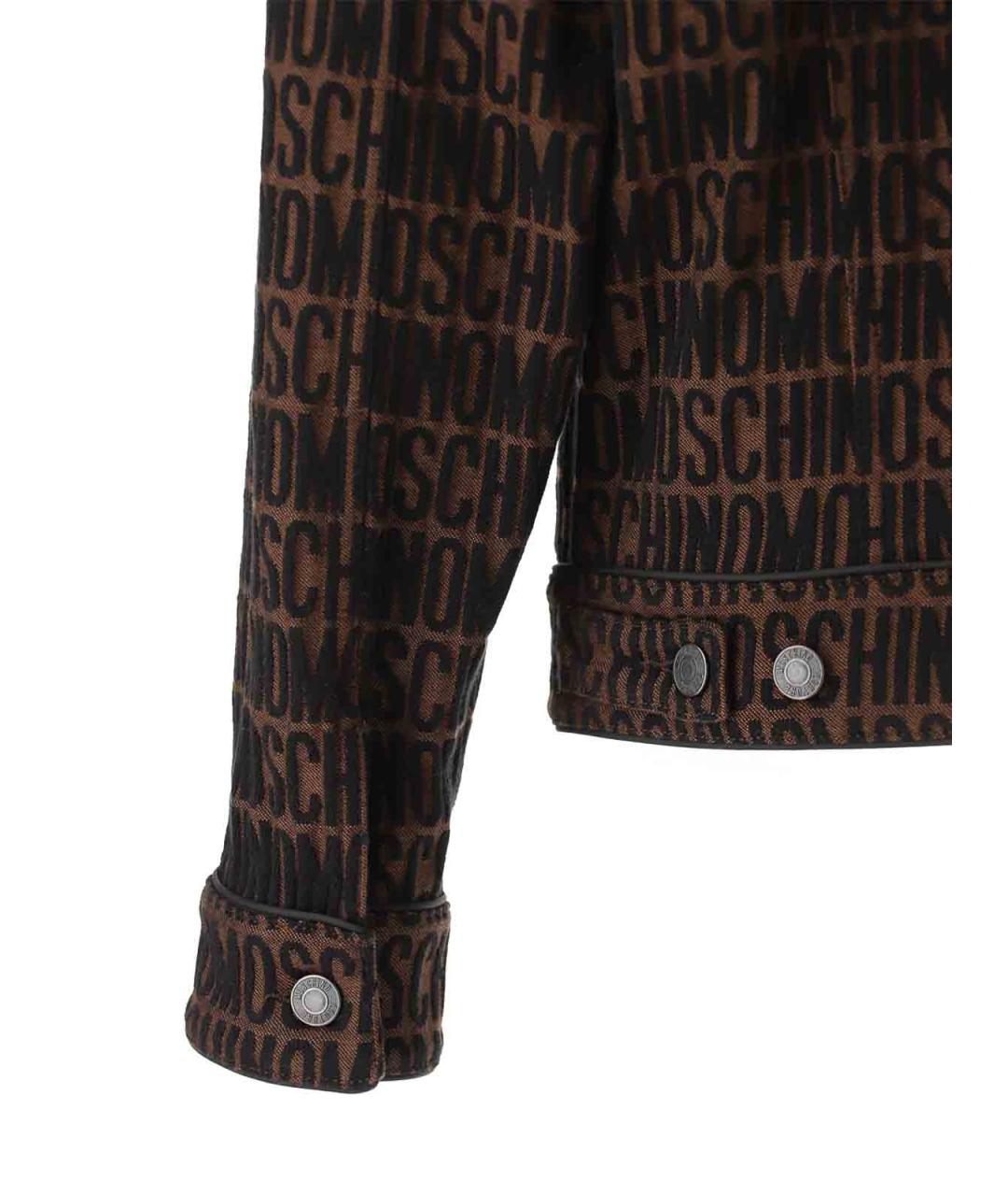 MOSCHINO Коричневая хлопковая куртка, фото 3