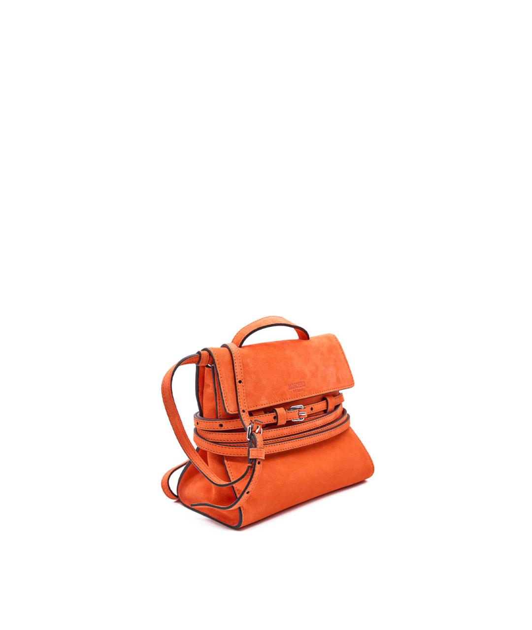 MOSCHINO Оранжевая замшевая сумка через плечо, фото 2