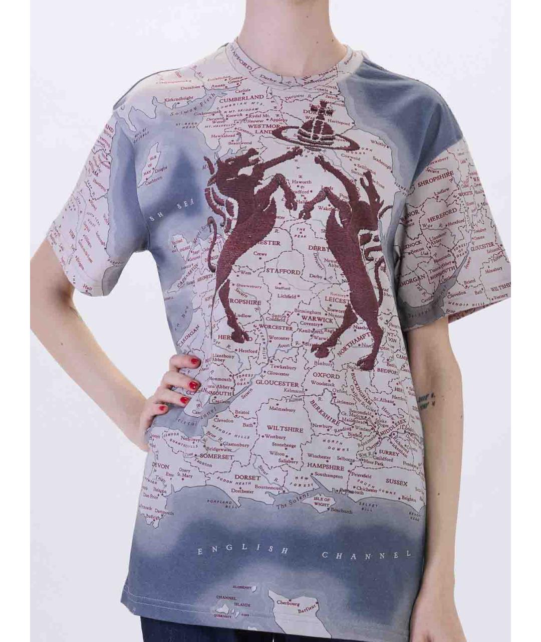 VIVIENNE WESTWOOD Мульти хлопковая футболка, фото 5