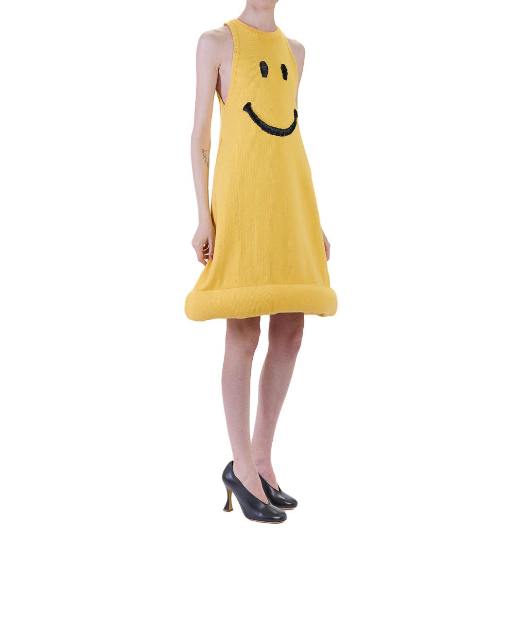 MOSCHINO Желтое хлопковое повседневное платье, фото 3