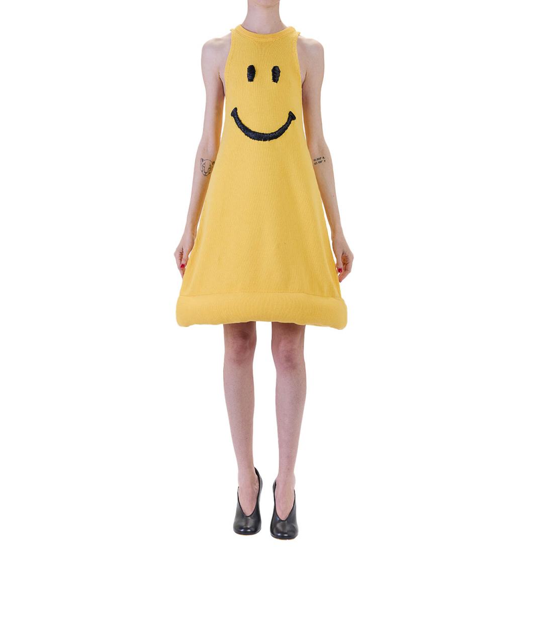 MOSCHINO Желтое хлопковое повседневное платье, фото 2