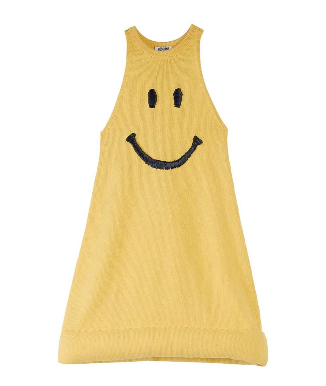 MOSCHINO Желтое хлопковое повседневное платье, фото 1