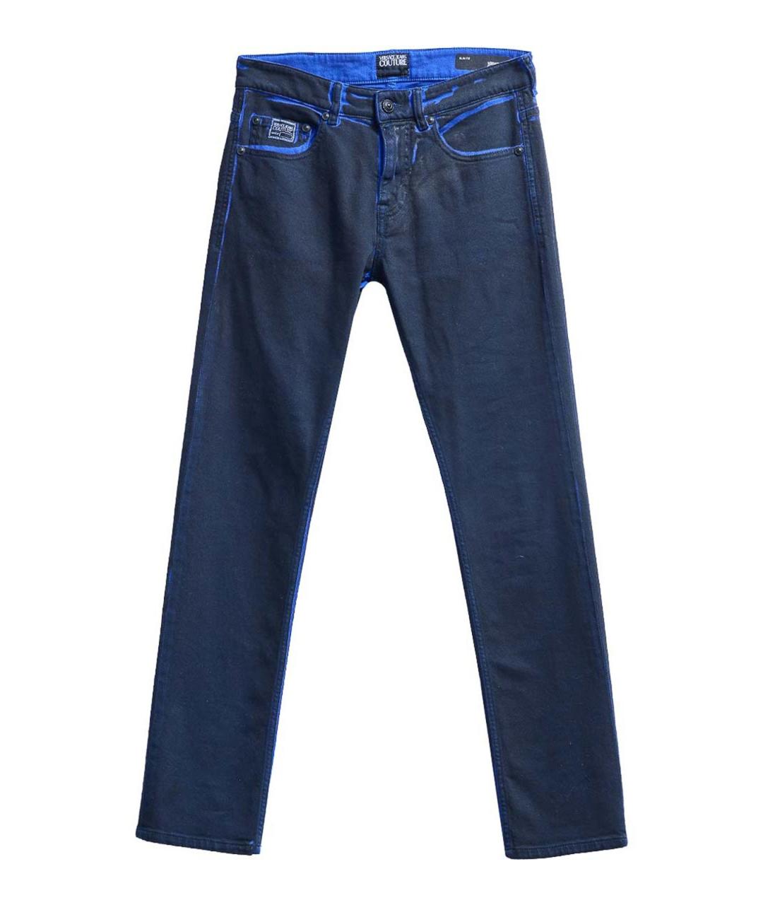 VERSACE JEANS COUTURE Синие хлопковые прямые джинсы, фото 1