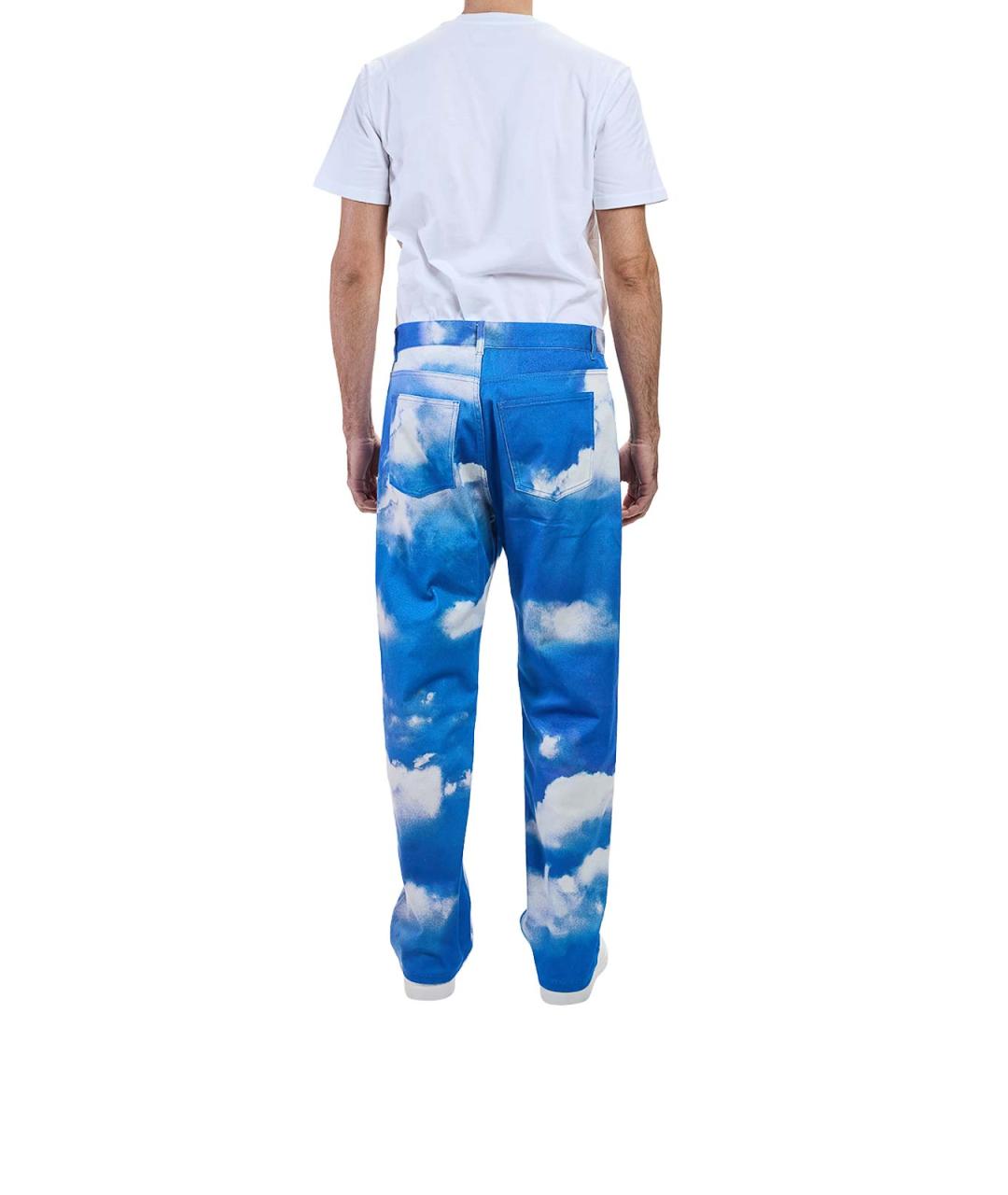 MOSCHINO Голубые хлопковые прямые джинсы, фото 4