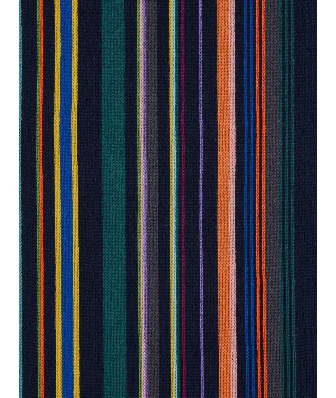 PAUL SMITH Темно-синий шерстяной шарф, фото 2