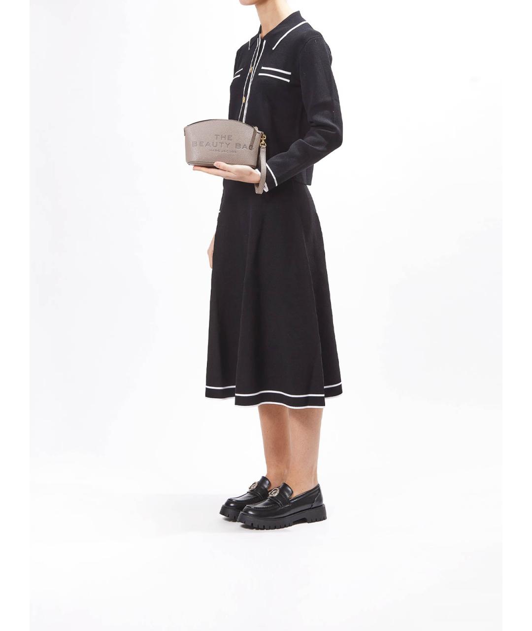 MARC JACOBS Бежевая кожаная косметичка, фото 3