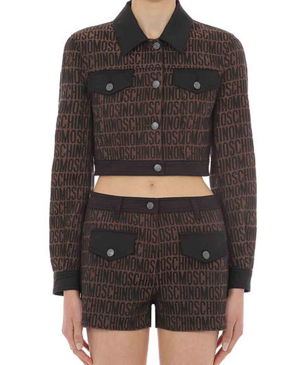 MOSCHINO Коричневая хлопковая куртка, фото 2