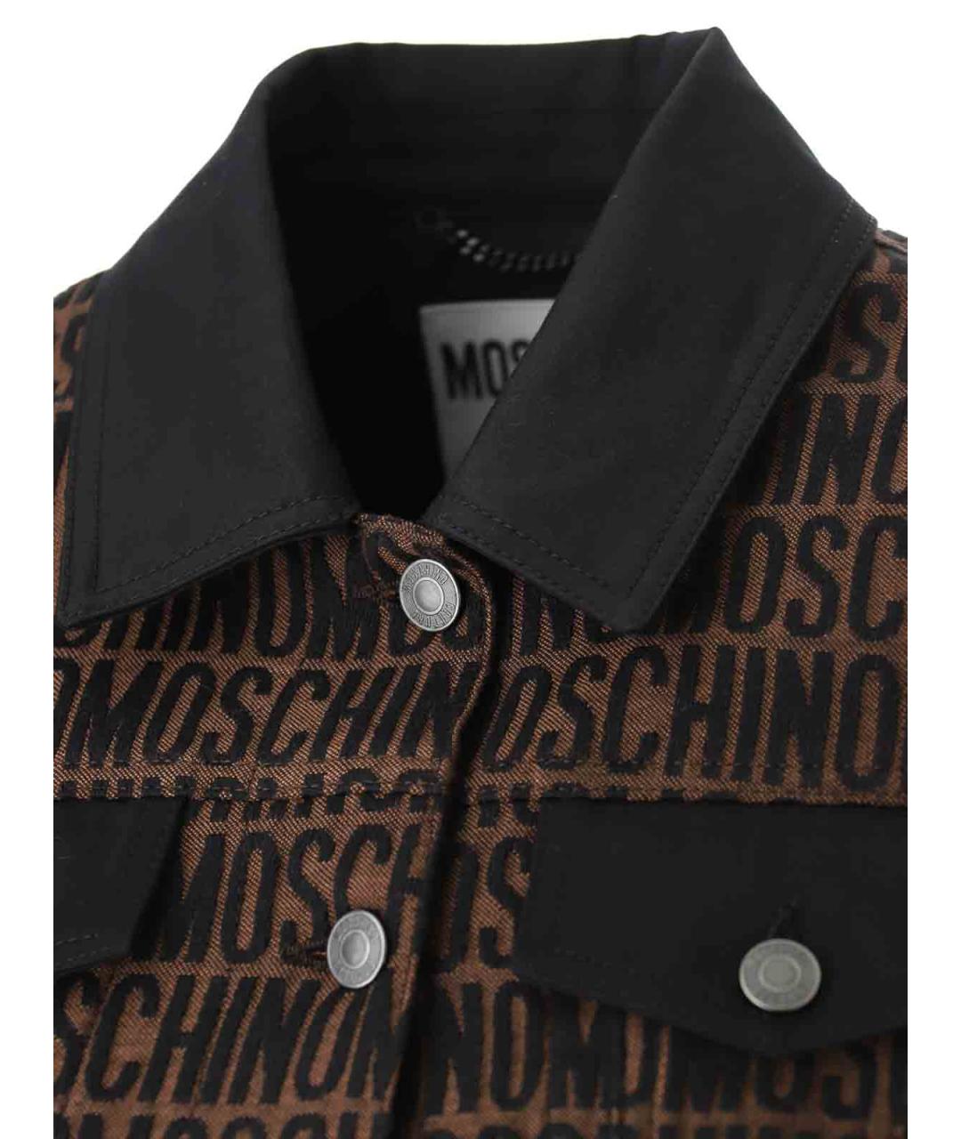 MOSCHINO Коричневая хлопковая куртка, фото 4