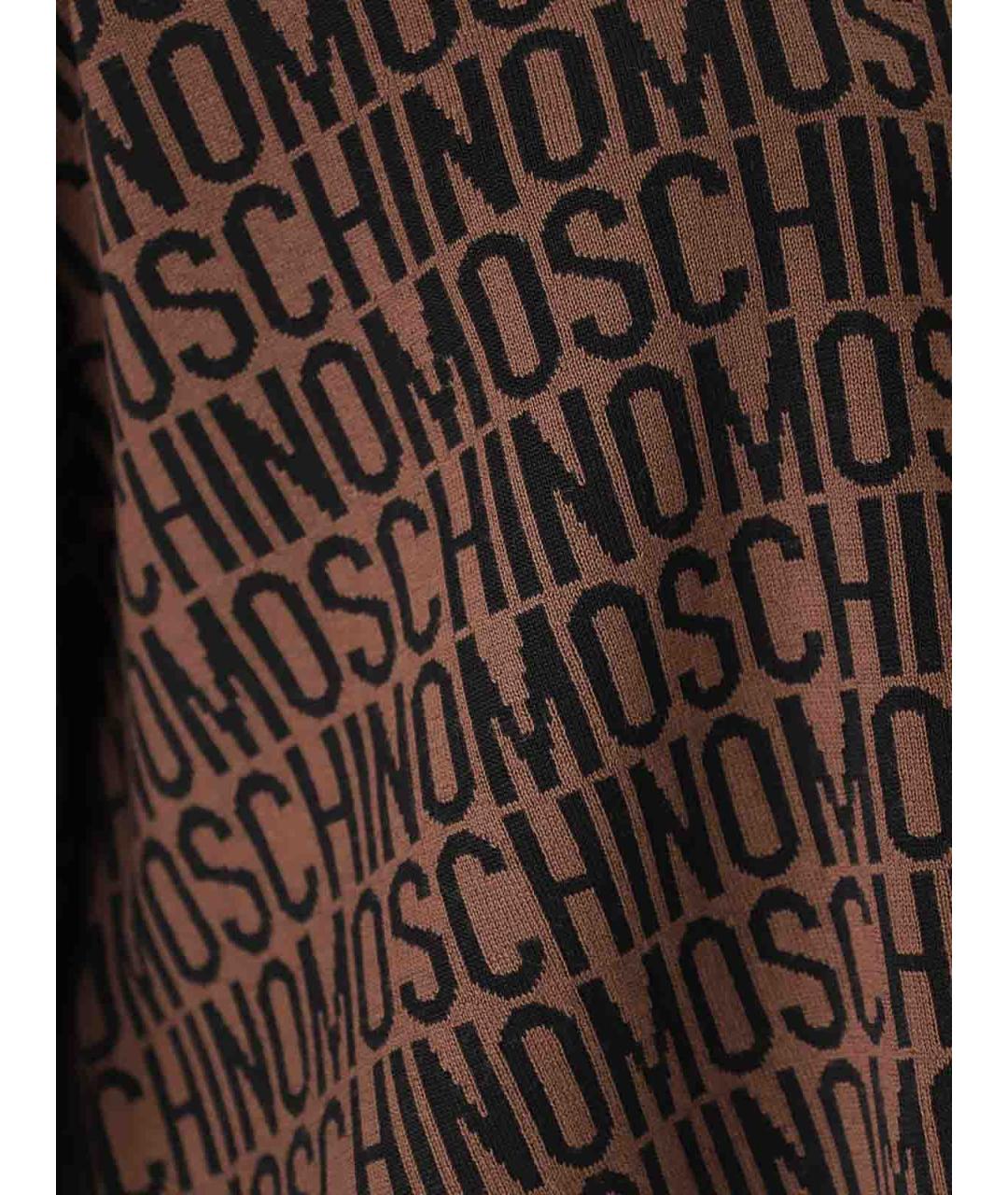 MOSCHINO Коричневый шерстяной джемпер / свитер, фото 3