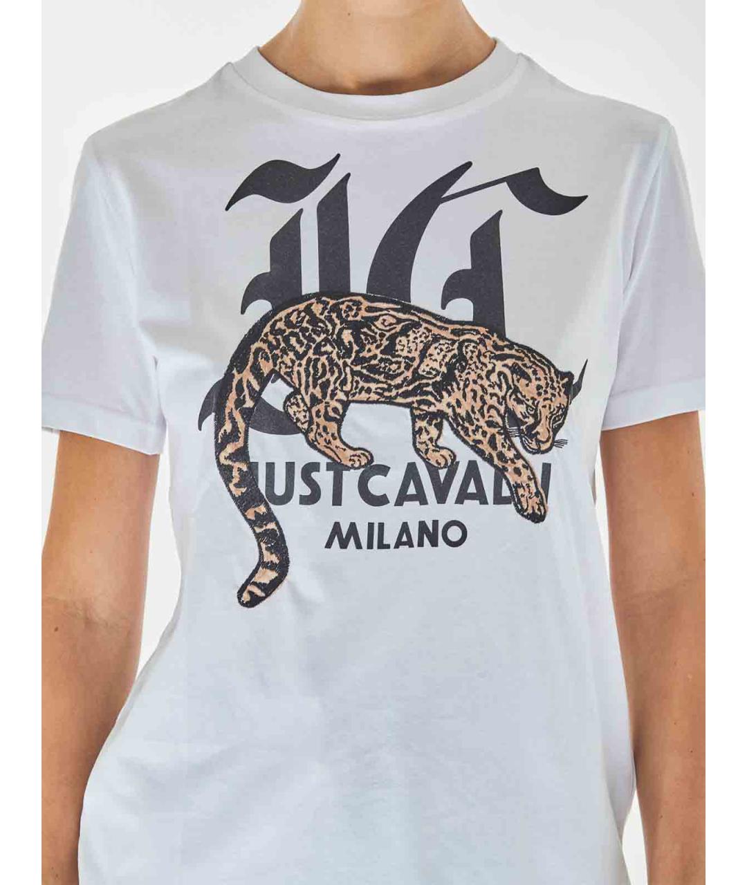 JUST CAVALLI Белая хлопковая футболка, фото 5