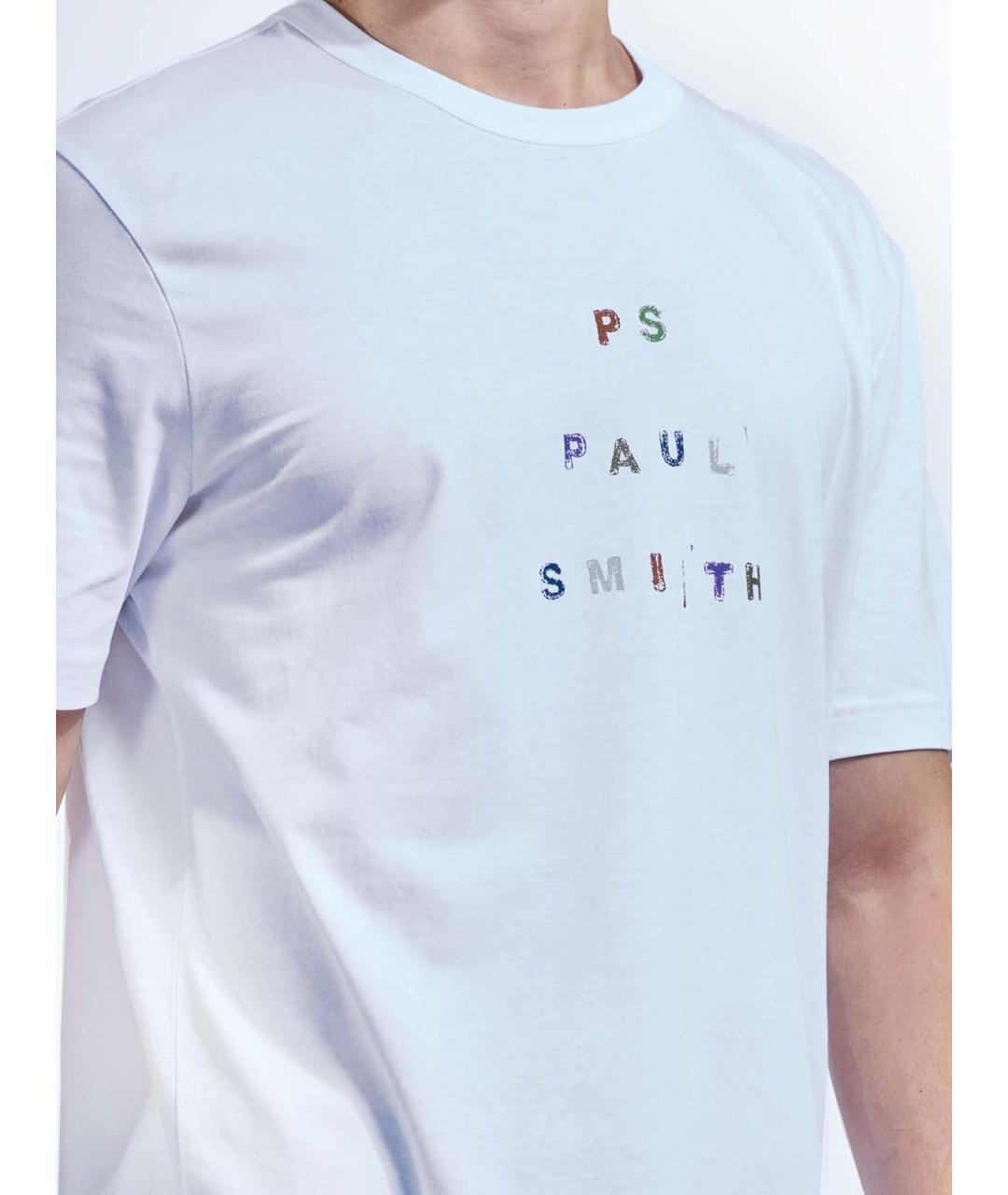 PS BY PAUL SMITH Белая хлопковая футболка, фото 5