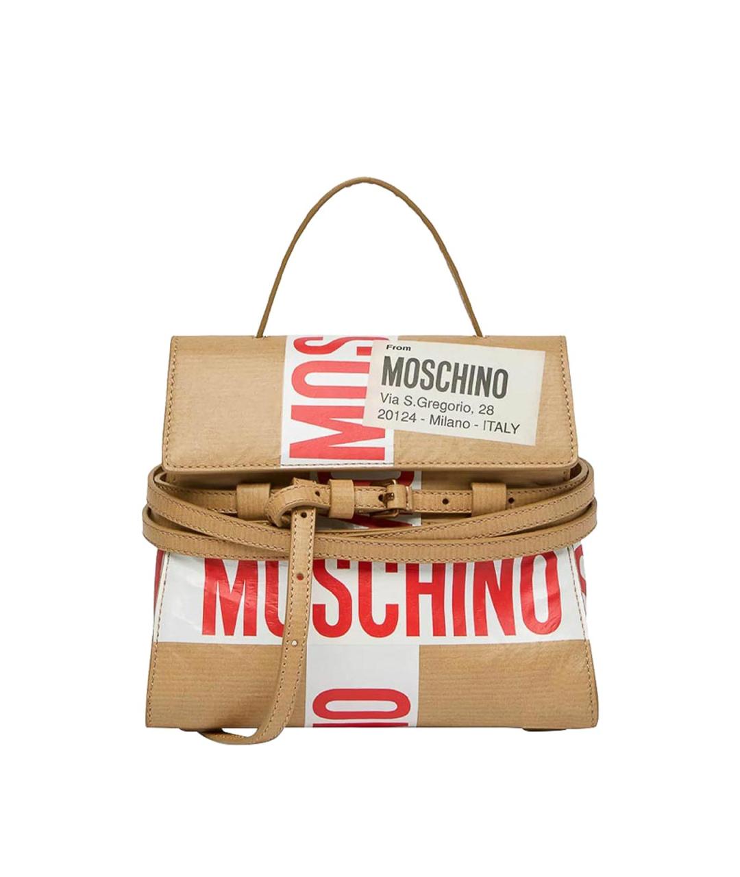 MOSCHINO Мульти кожаная сумка тоут, фото 1