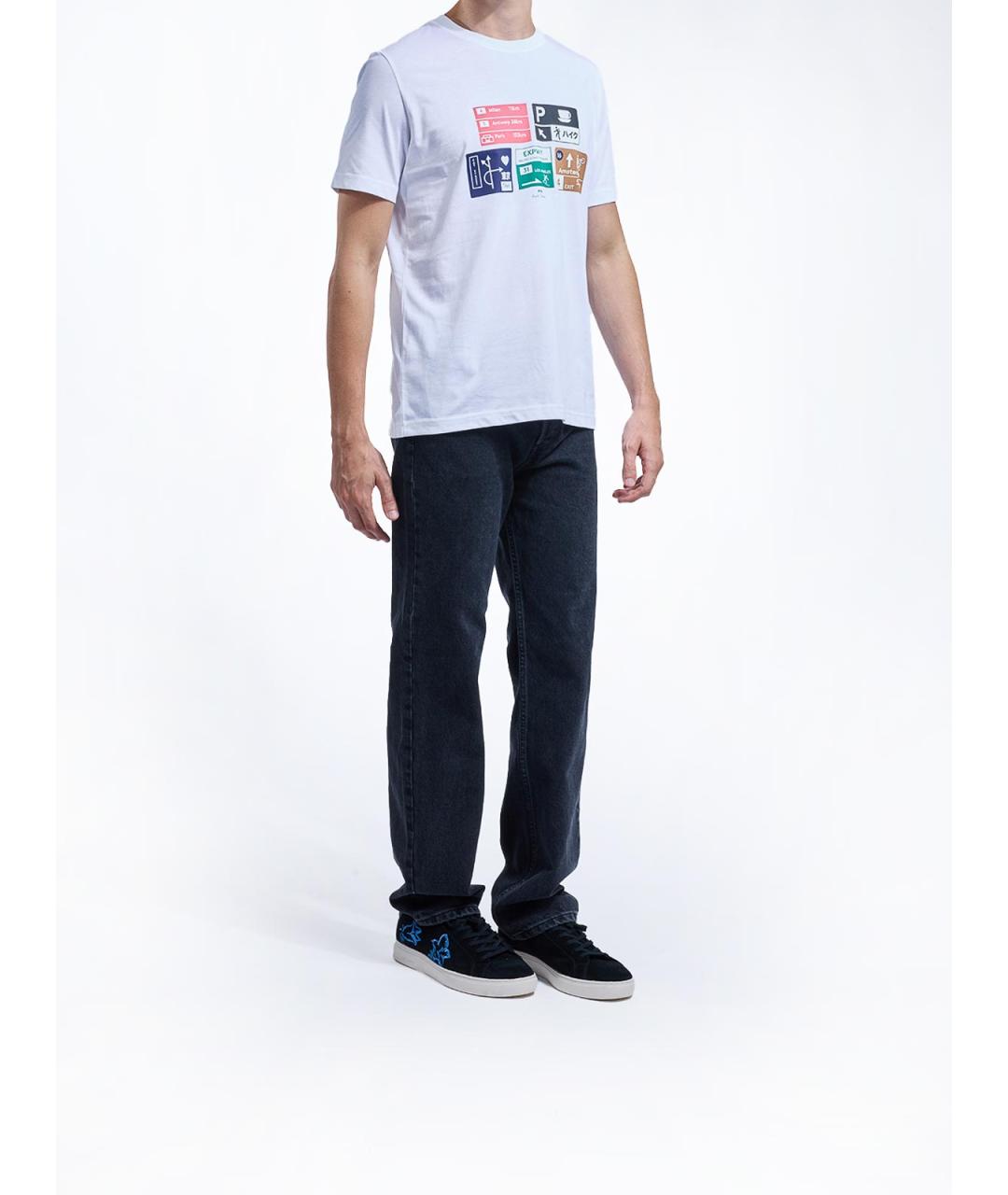 PS BY PAUL SMITH Белая хлопковая футболка, фото 3