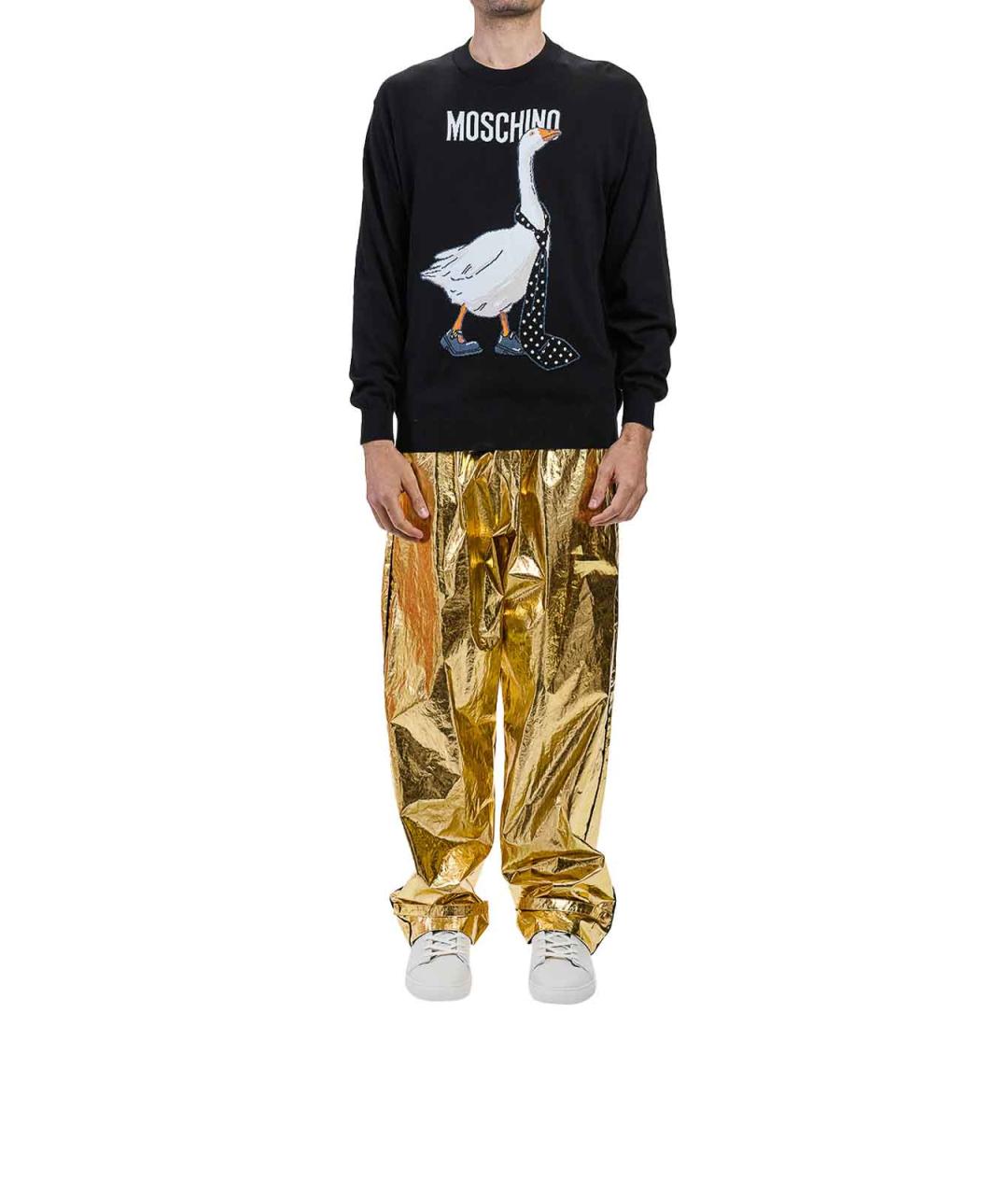 MOSCHINO Черный хлопковый джемпер / свитер, фото 2