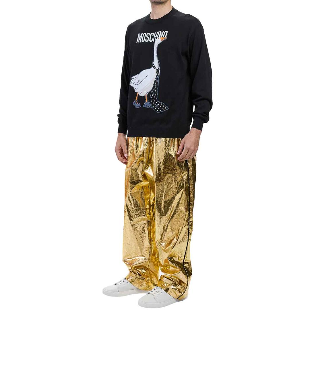 MOSCHINO Черный хлопковый джемпер / свитер, фото 3
