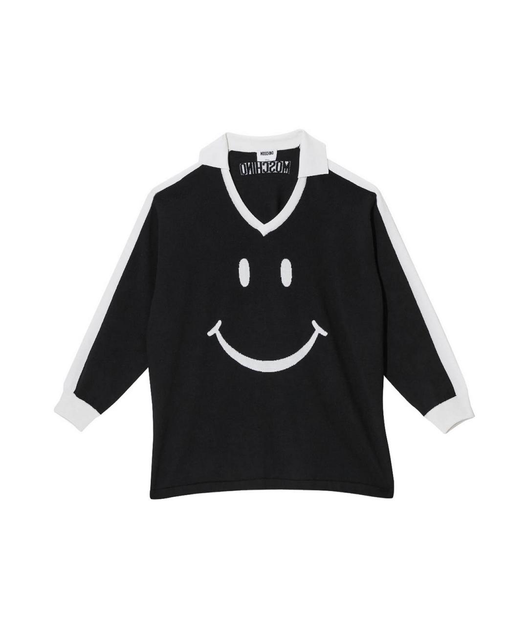 MOSCHINO Черный шерстяной джемпер / свитер, фото 1
