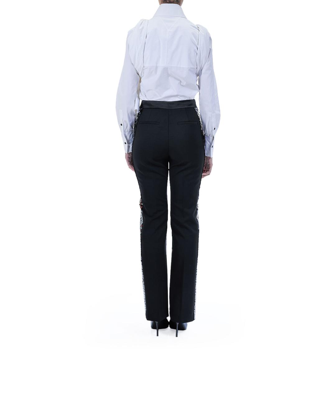 KARL LAGERFELD Черные шерстяные брюки широкие, фото 4