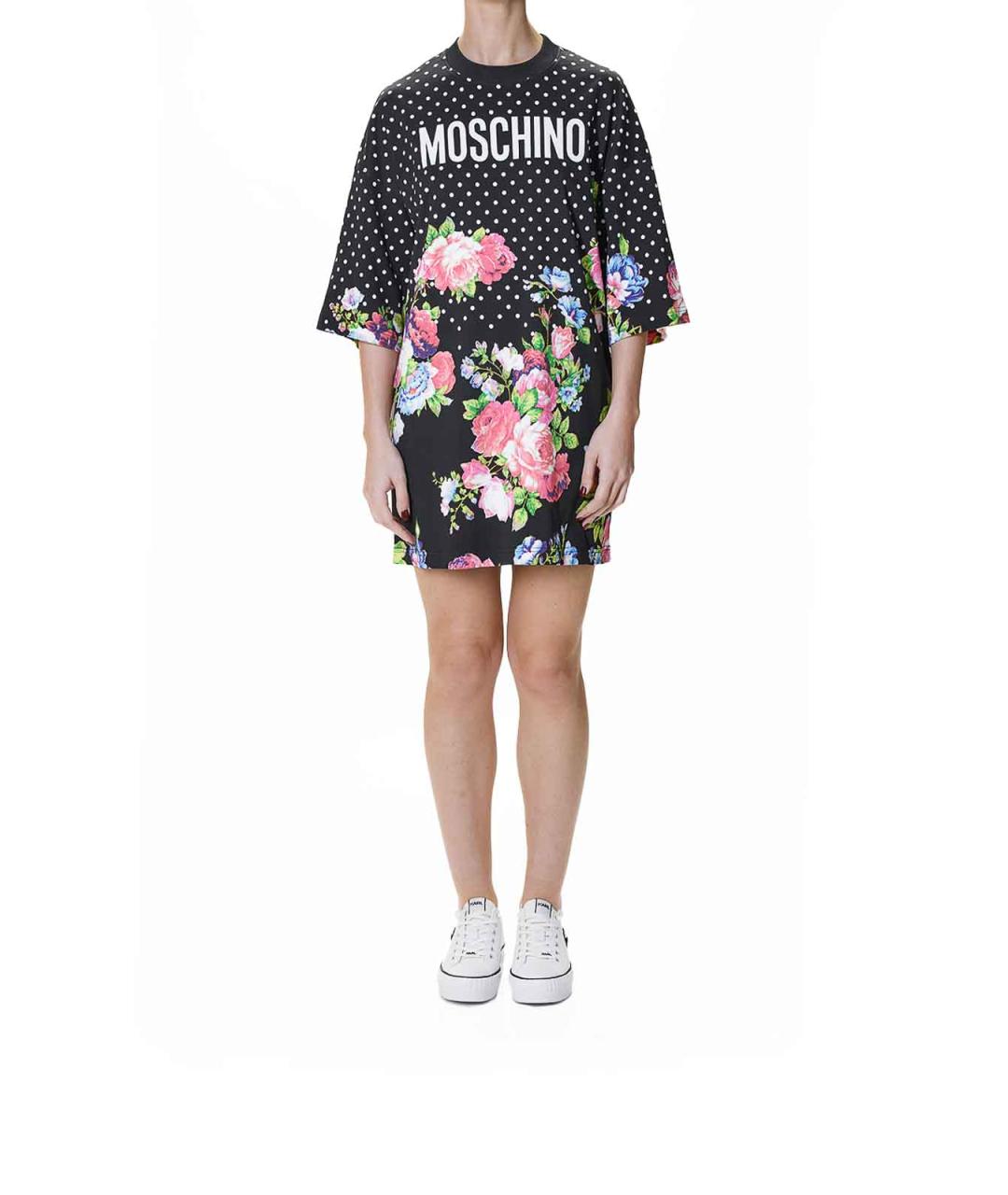MOSCHINO Черная хлопковая футболка, фото 2