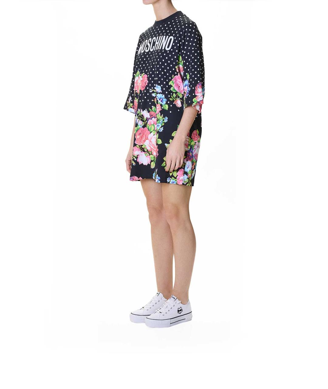MOSCHINO Черная хлопковая футболка, фото 3