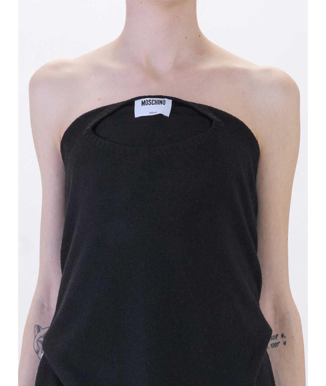 MOSCHINO Черная шерстяная майка, фото 5