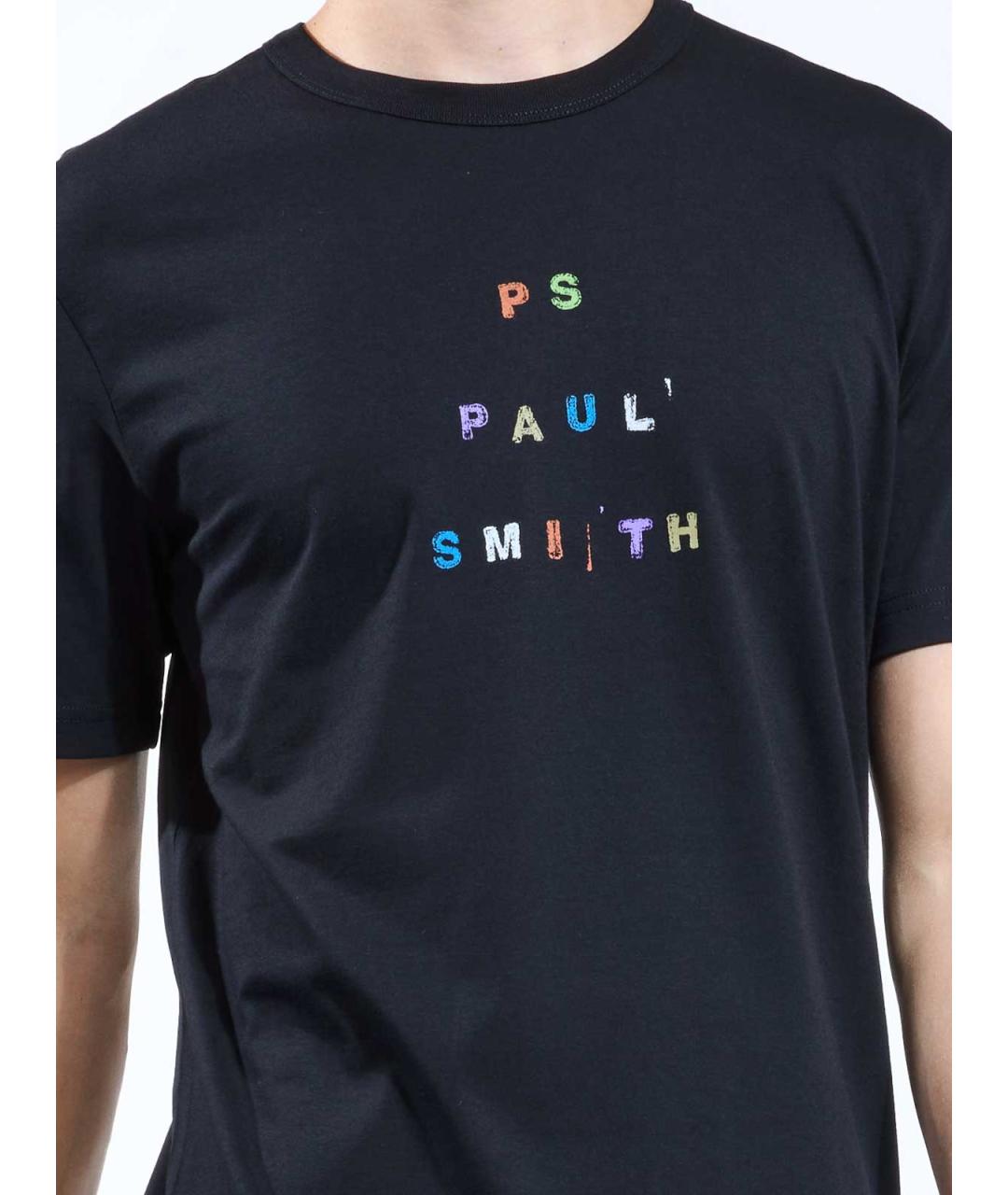 PS BY PAUL SMITH Черная хлопковая футболка, фото 5