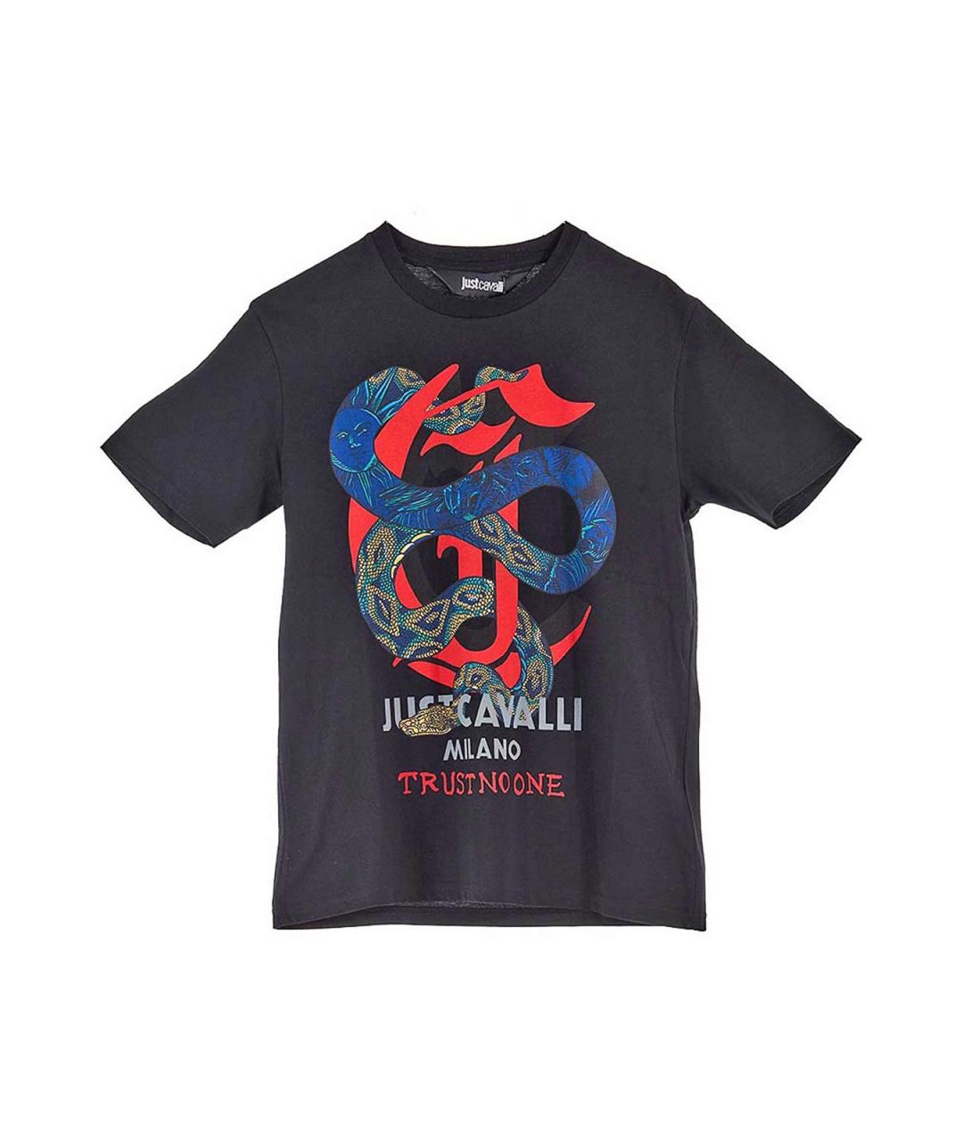 JUST CAVALLI Мульти хлопковая футболка, фото 1