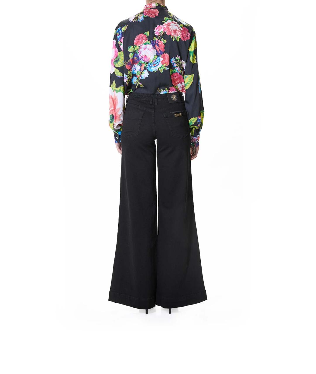 VERSACE JEANS COUTURE Черные хлопковые прямые джинсы, фото 5