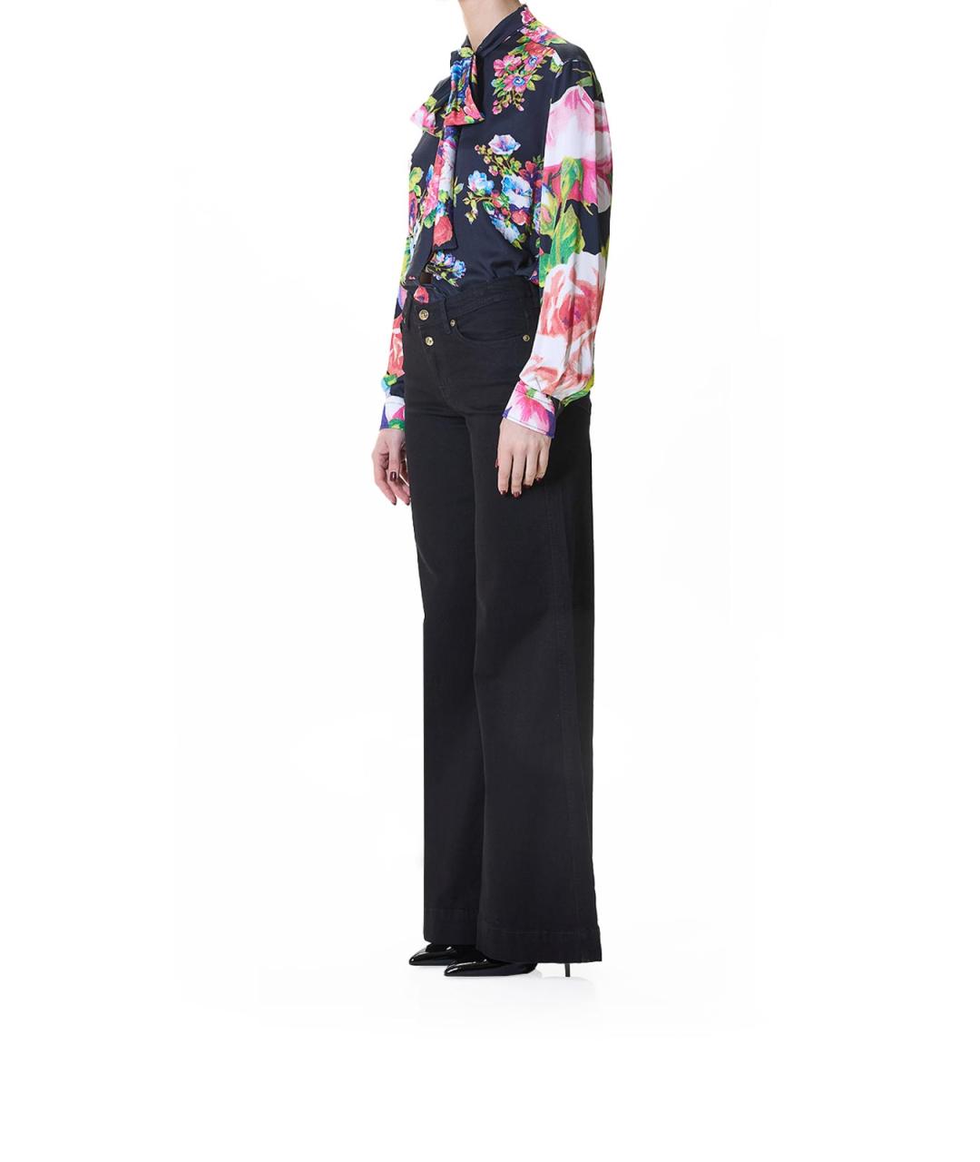 VERSACE JEANS COUTURE Черные хлопковые прямые джинсы, фото 3