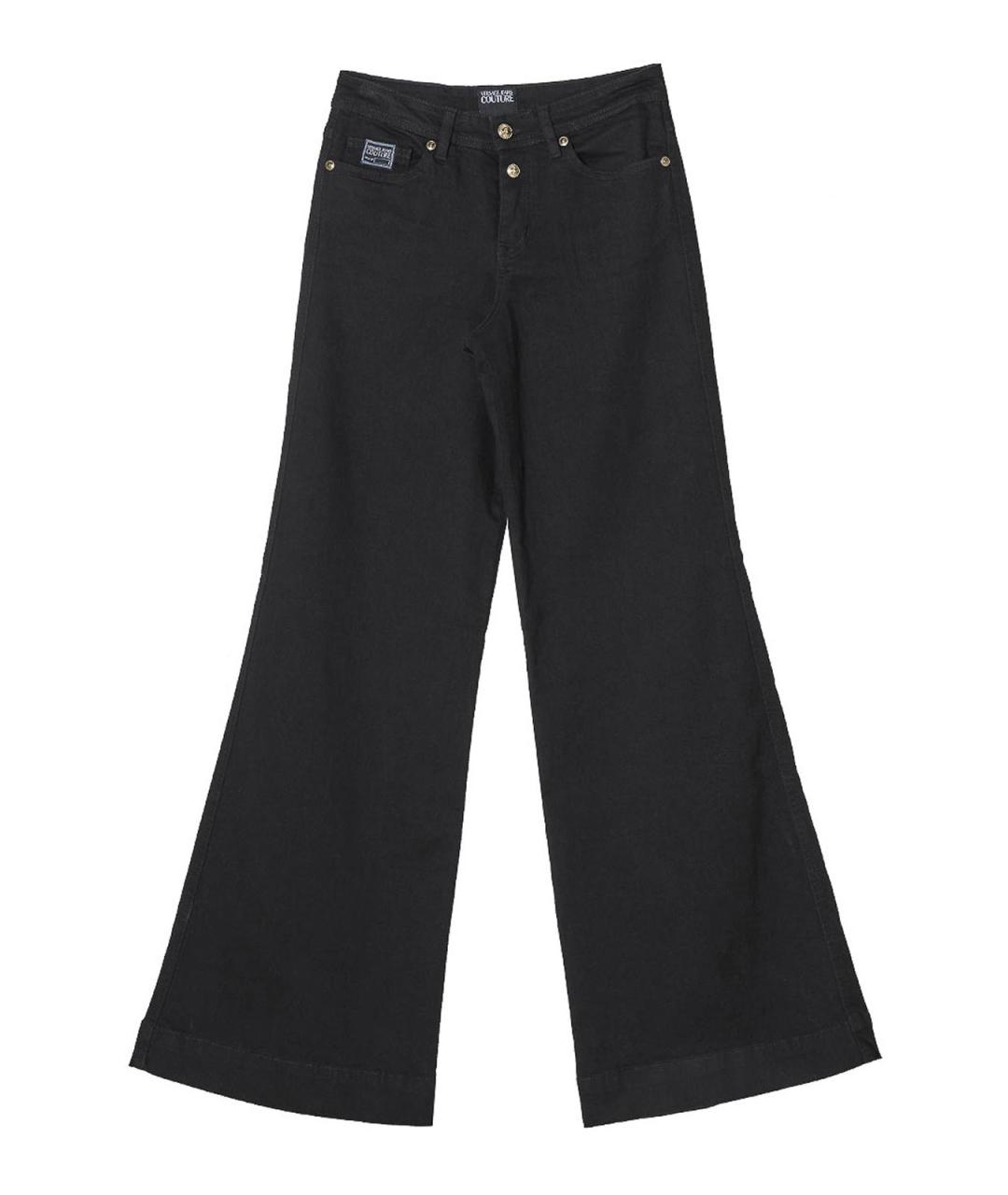 VERSACE JEANS COUTURE Черные хлопковые прямые джинсы, фото 1