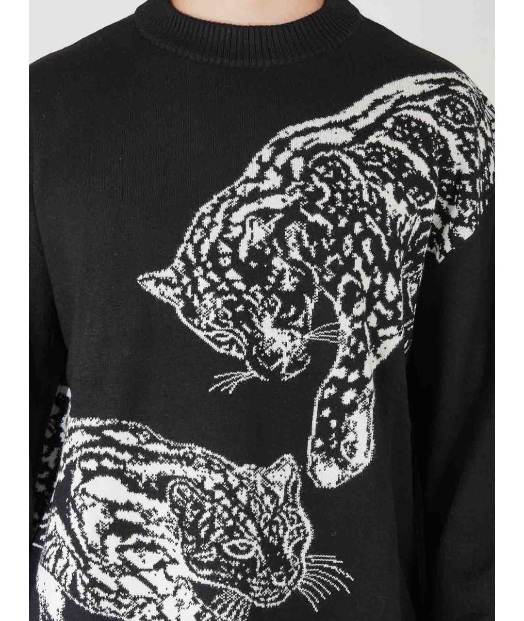 JUST CAVALLI Черная шерстяная кэжуал рубашка, фото 5