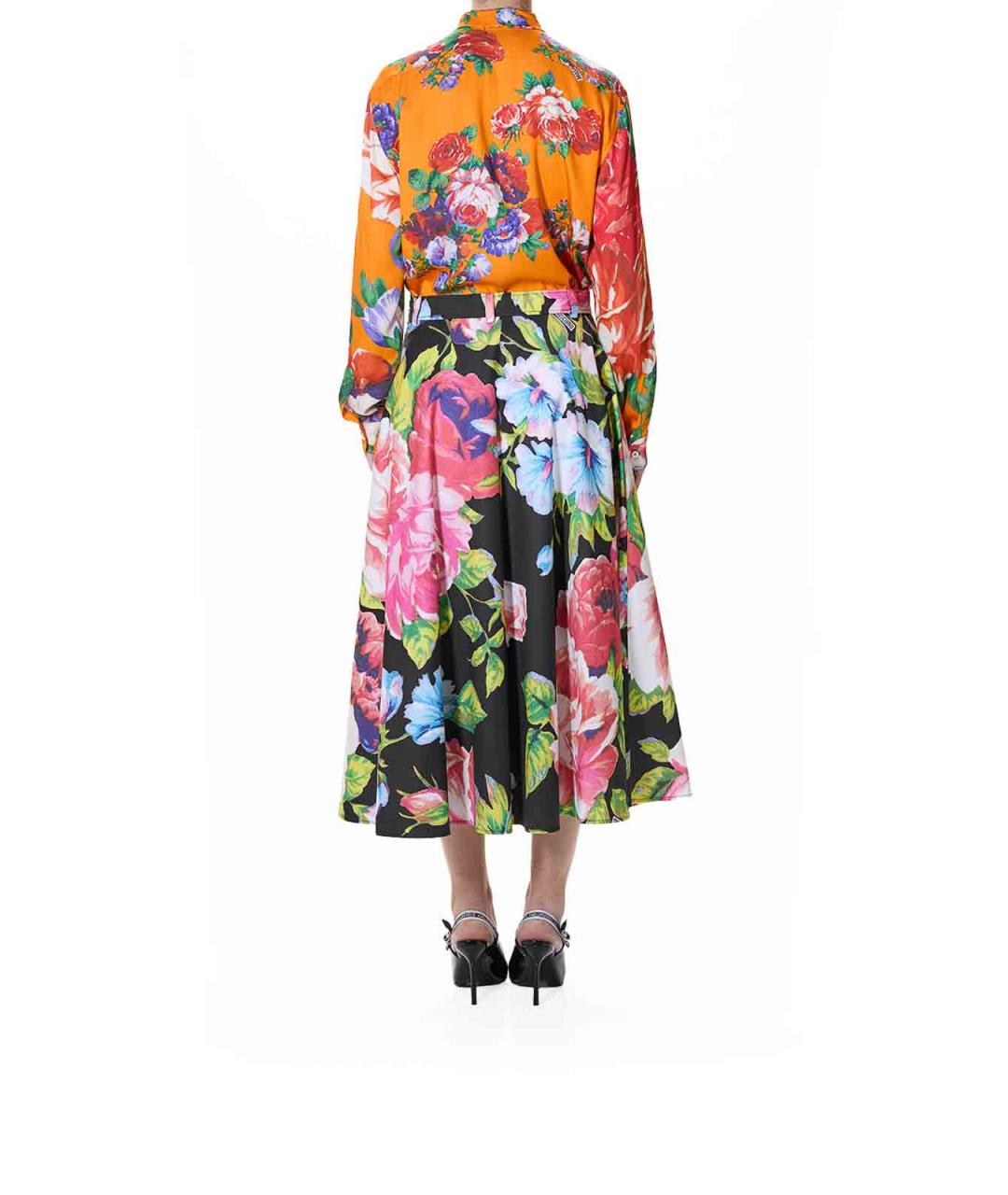MOSCHINO Мульти хлопковая юбка миди, фото 3