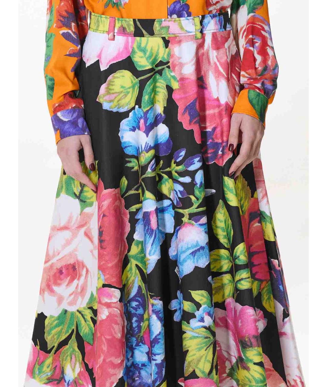 MOSCHINO Мульти хлопковая юбка миди, фото 5