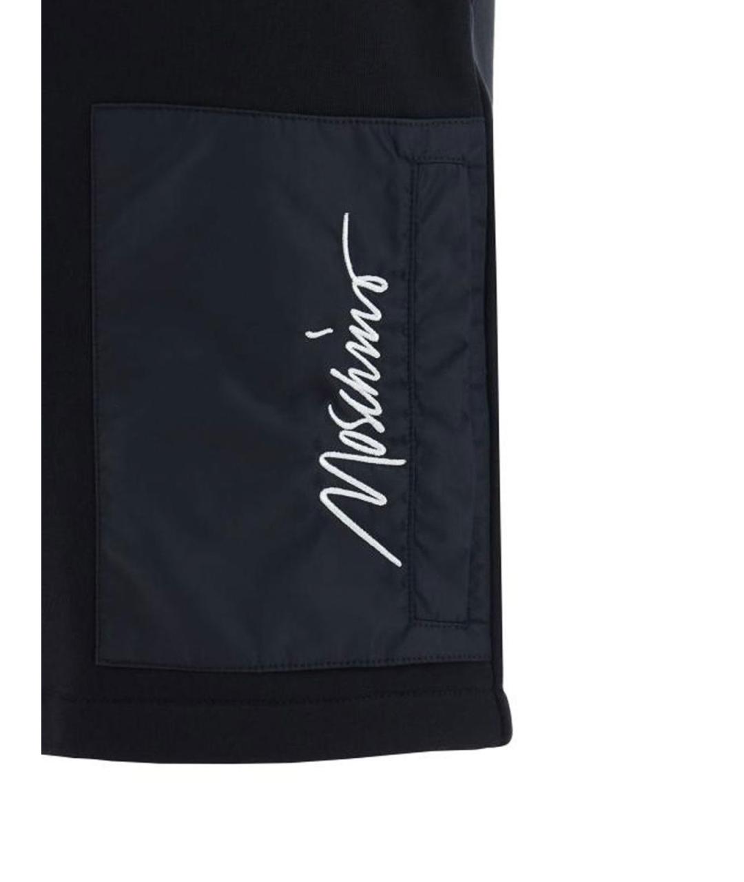 MOSCHINO Черные хлопковые шорты, фото 3