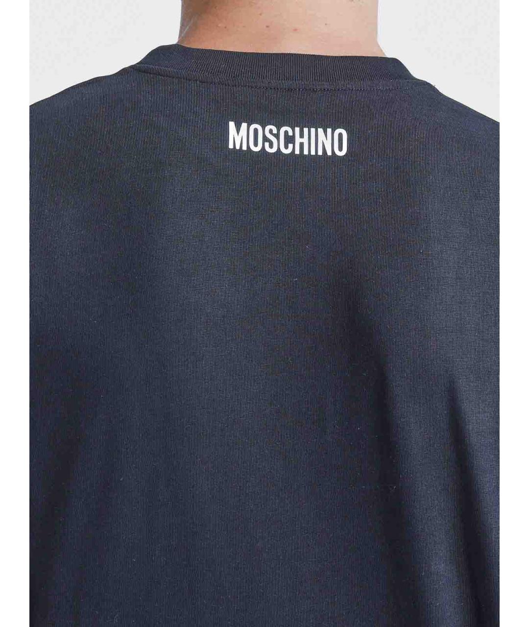 MOSCHINO Черная хлопковая футболка, фото 6