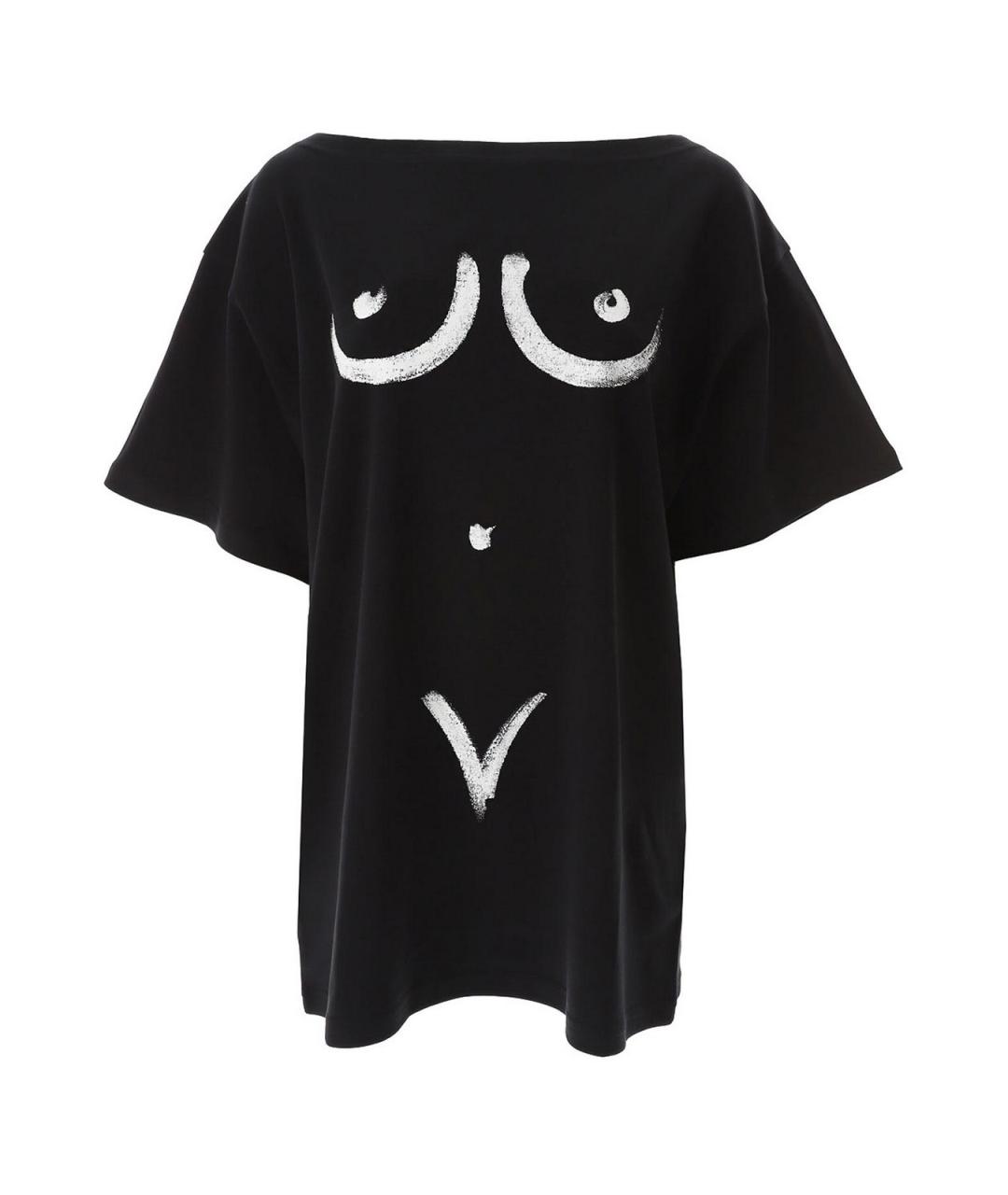MOSCHINO Черная хлопковая майка, фото 1