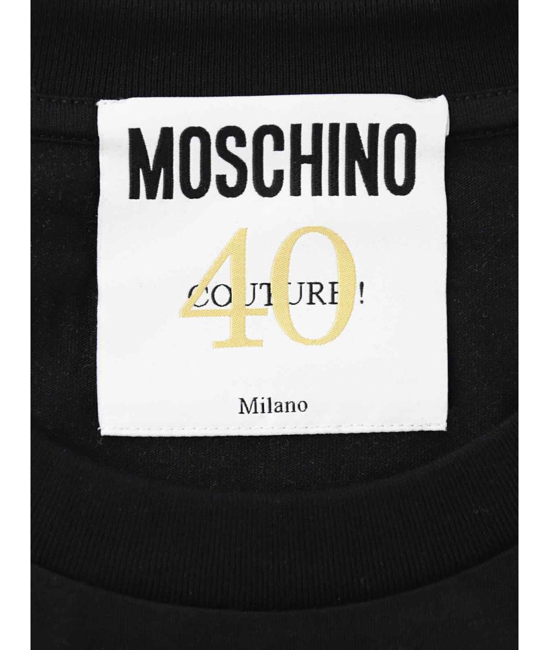 MOSCHINO Черная хлопковая майка, фото 5