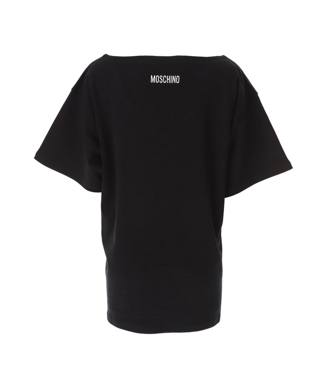 MOSCHINO Черная хлопковая майка, фото 2