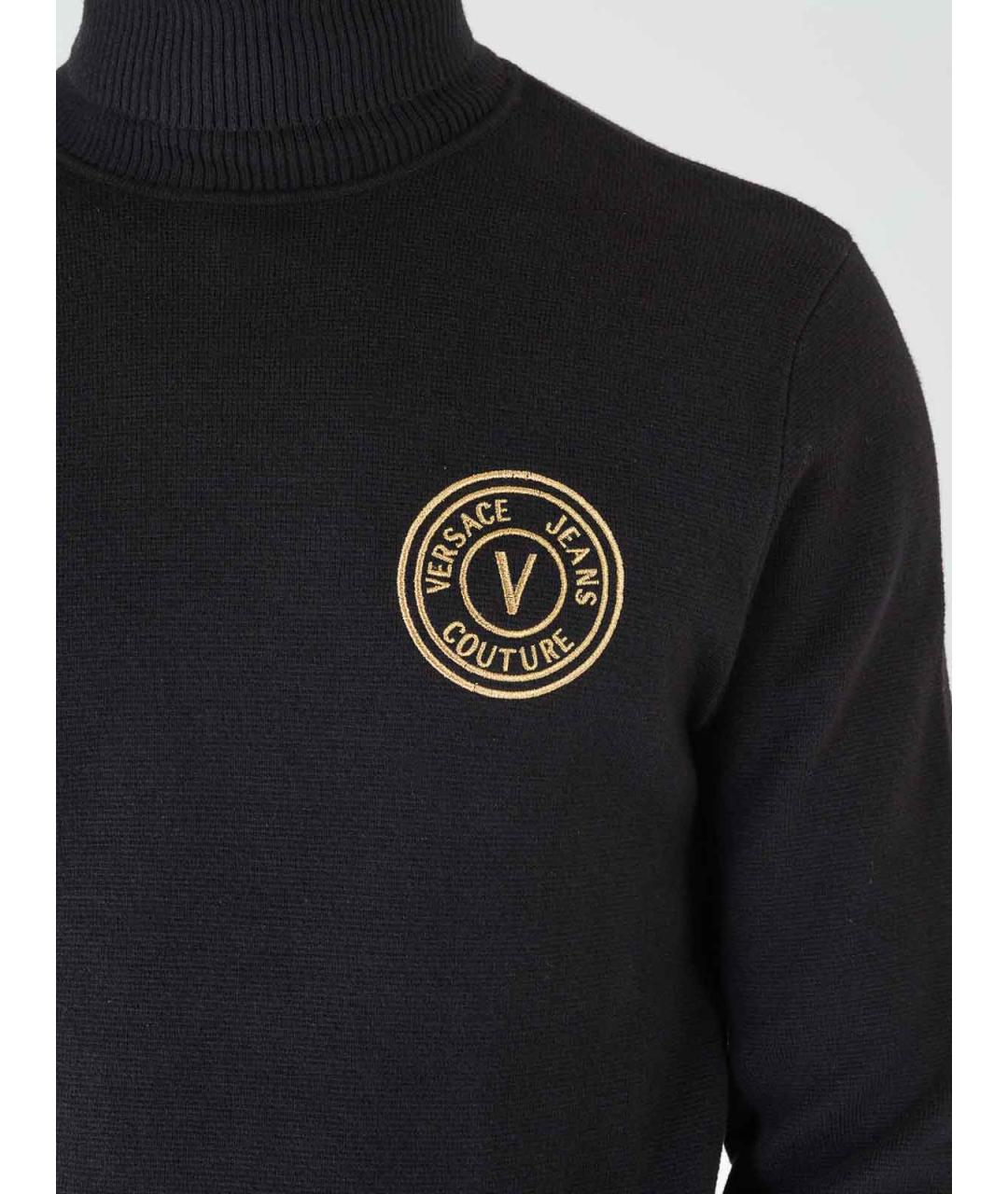 VERSACE JEANS COUTURE Черная кашемировая водолазка, фото 5