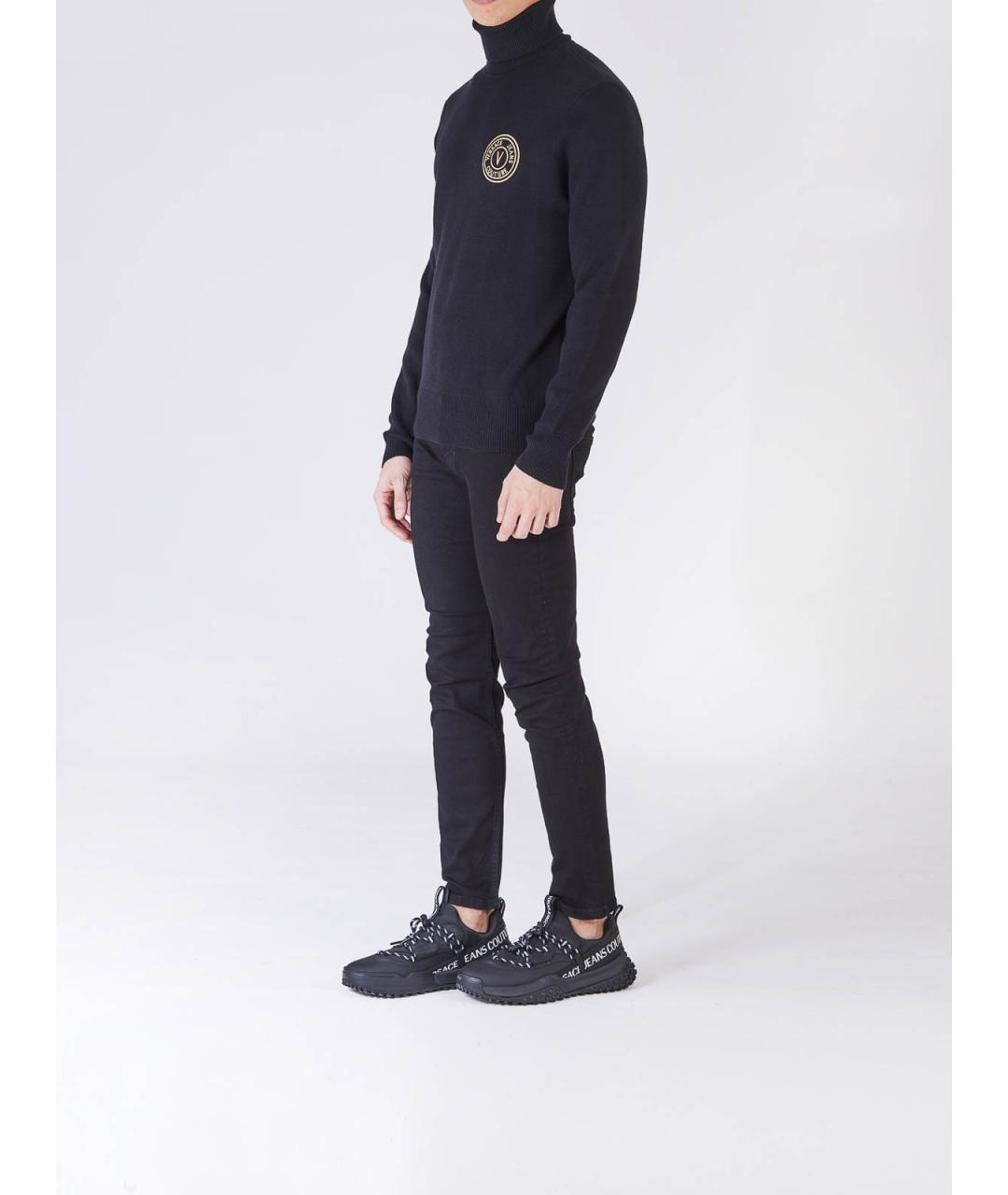 VERSACE JEANS COUTURE Черная кашемировая водолазка, фото 3