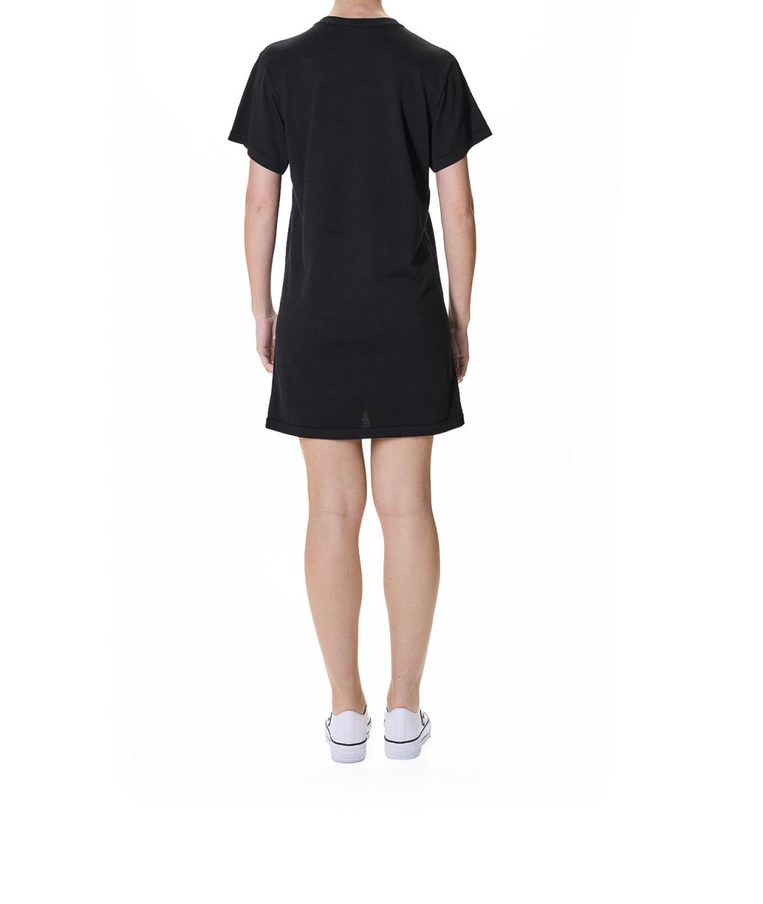 MOSCHINO Черное хлопковое повседневное платье, фото 4