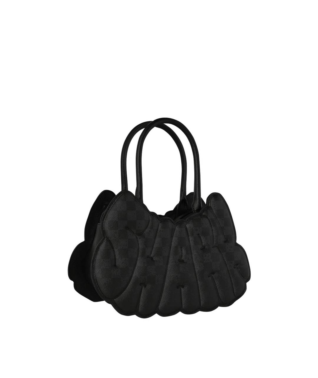 SPRAYGROUND Черная сумка с короткими ручками из искусственной кожи, фото 2