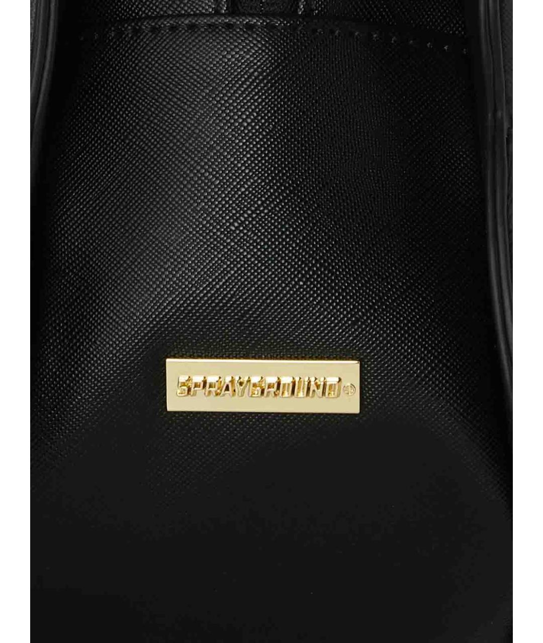 SPRAYGROUND Черная сумка с короткими ручками из искусственной кожи, фото 5