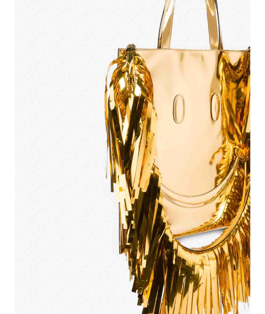 MOSCHINO Золотая сумка тоут из искусственной кожи, фото 4