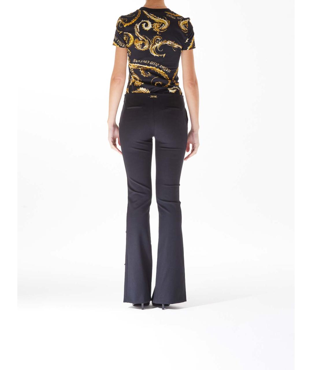 VERSACE JEANS COUTURE Черные полиамидовые брюки широкие, фото 4