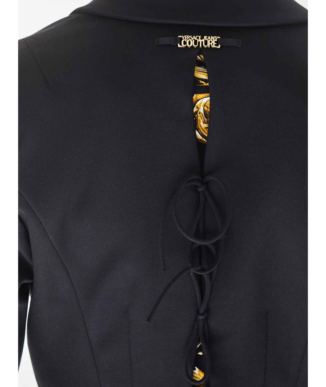 VERSACE JEANS COUTURE Черный полиамидовый жакет/пиджак, фото 5