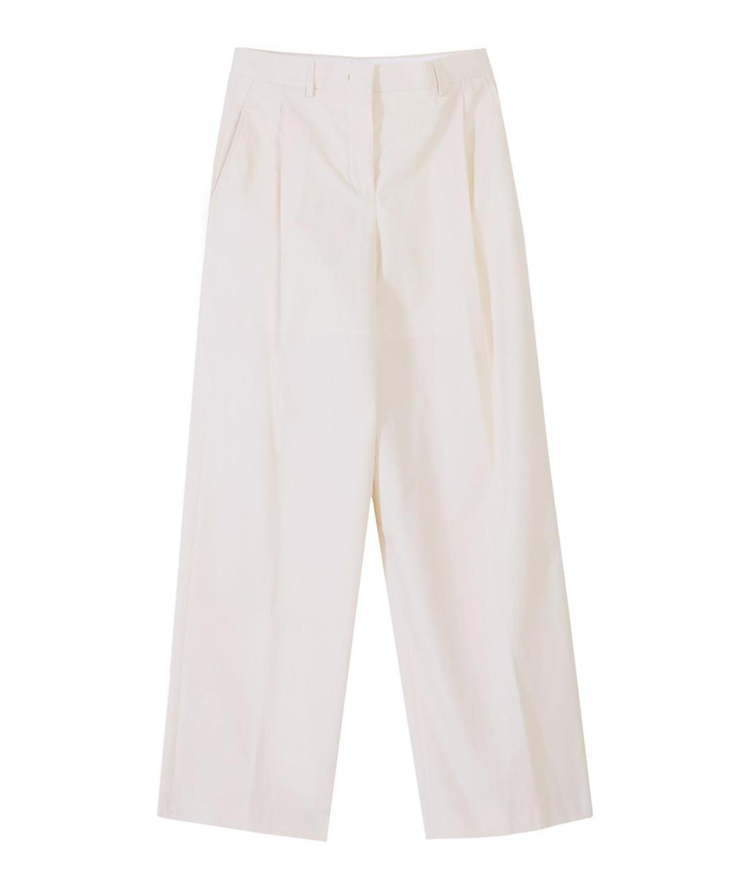 PAUL SMITH Бежевые хлопковые прямые брюки, фото 1