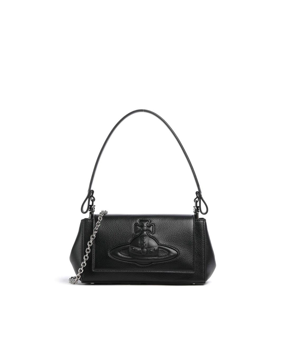 VIVIENNE WESTWOOD Черная сумка тоут из искусственной кожи, фото 2