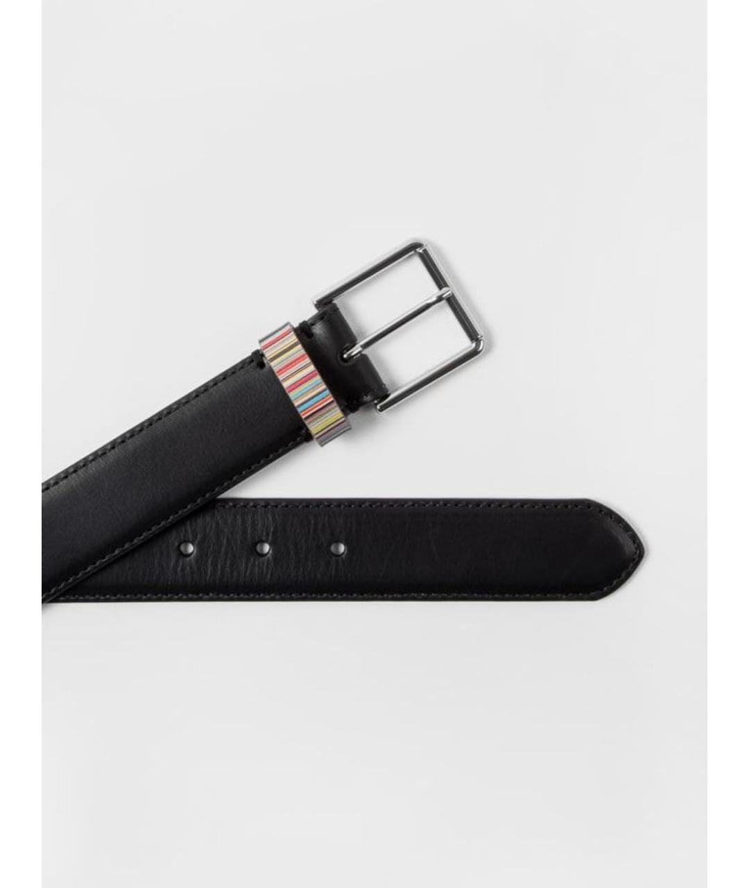 PAUL SMITH Черный кожаный ремень, фото 4