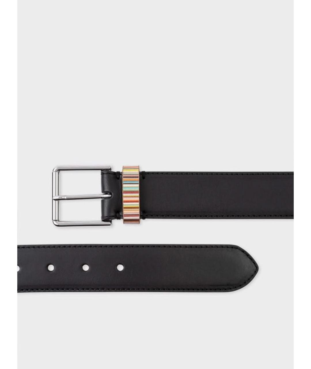 PAUL SMITH Черный кожаный ремень, фото 3